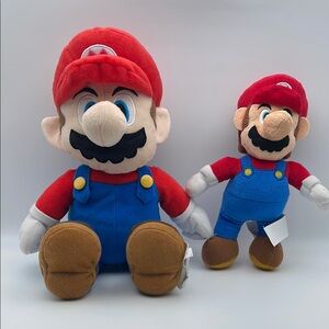 Nintendo Super Mario Brother Mario Plushies Red‎ and Blue Plush Toy Set